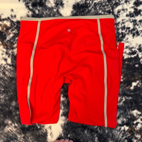 Athleta red leggings with piping - Picture 2 of 4